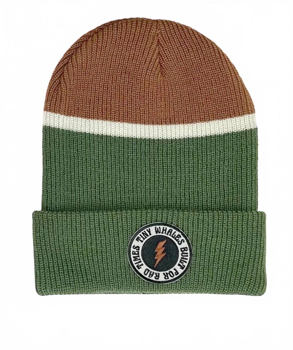 NEW TINY WHALES kids' beanie hat in explorer